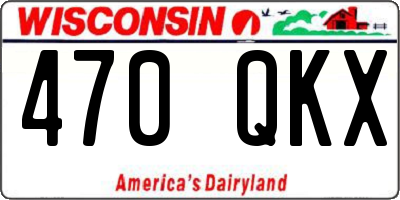 WI license plate 470QKX