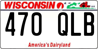 WI license plate 470QLB