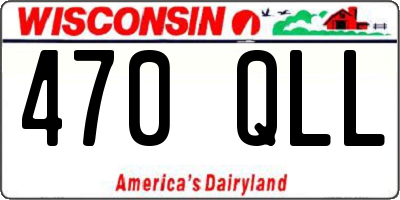 WI license plate 470QLL