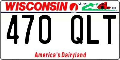 WI license plate 470QLT