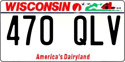 WI license plate 470QLV