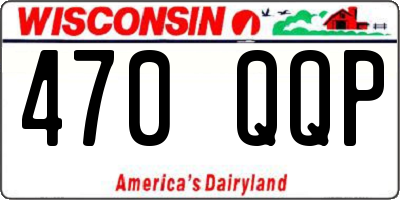WI license plate 470QQP