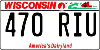 WI license plate 470RIU