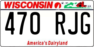 WI license plate 470RJG
