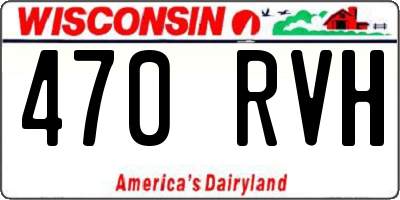 WI license plate 470RVH