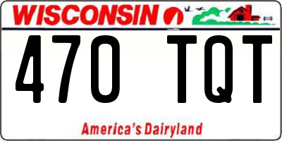 WI license plate 470TQT