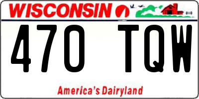 WI license plate 470TQW