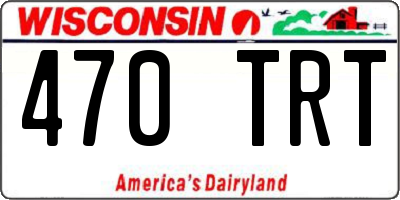 WI license plate 470TRT