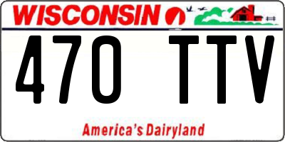 WI license plate 470TTV
