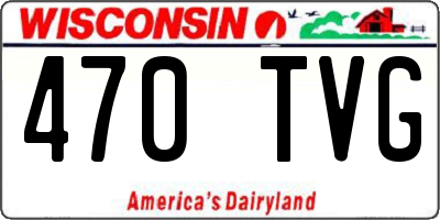 WI license plate 470TVG