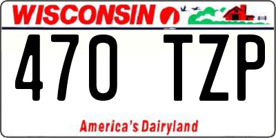WI license plate 470TZP