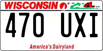 WI license plate 470UXI