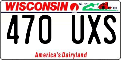 WI license plate 470UXS