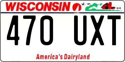 WI license plate 470UXT