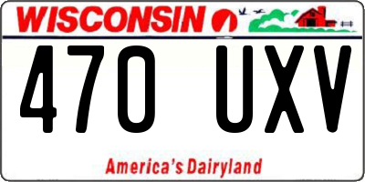 WI license plate 470UXV