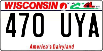 WI license plate 470UYA