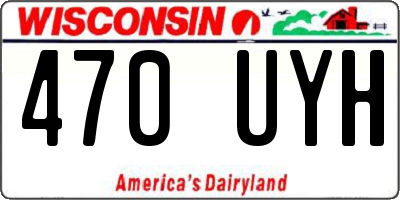 WI license plate 470UYH