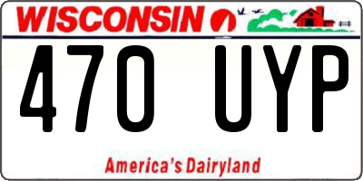 WI license plate 470UYP