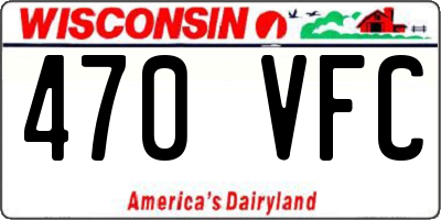 WI license plate 470VFC