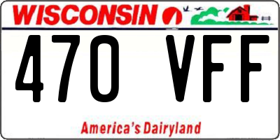WI license plate 470VFF
