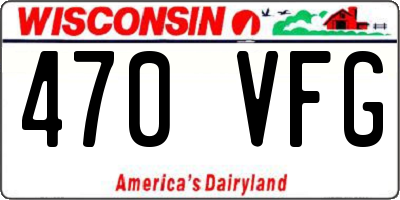 WI license plate 470VFG