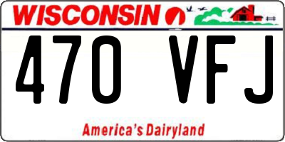 WI license plate 470VFJ