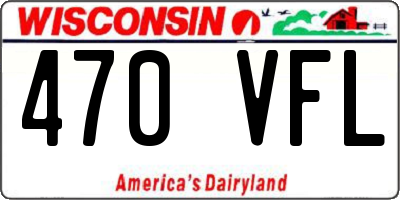 WI license plate 470VFL