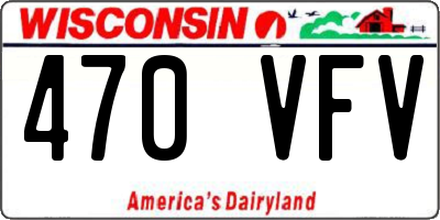 WI license plate 470VFV