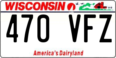WI license plate 470VFZ