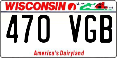 WI license plate 470VGB