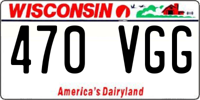 WI license plate 470VGG