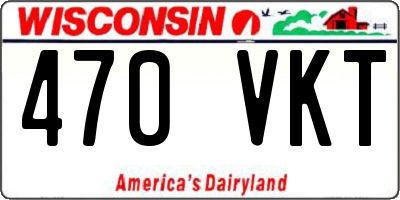 WI license plate 470VKT
