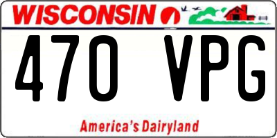WI license plate 470VPG