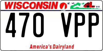 WI license plate 470VPP