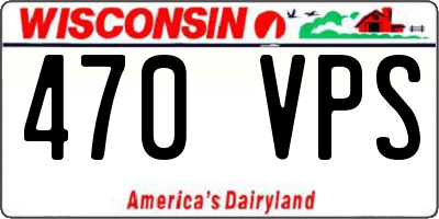 WI license plate 470VPS