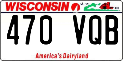 WI license plate 470VQB