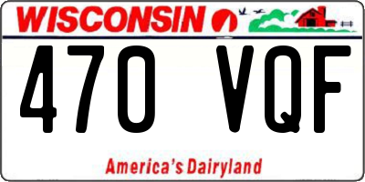WI license plate 470VQF