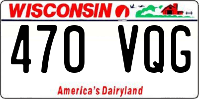 WI license plate 470VQG