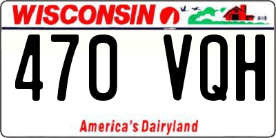 WI license plate 470VQH