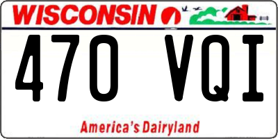 WI license plate 470VQI