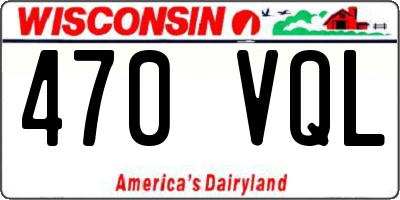 WI license plate 470VQL