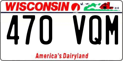 WI license plate 470VQM