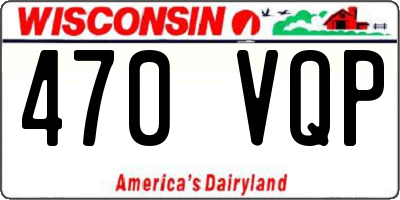 WI license plate 470VQP