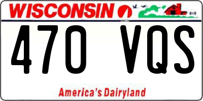 WI license plate 470VQS