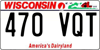 WI license plate 470VQT
