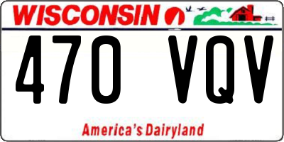 WI license plate 470VQV