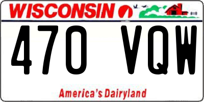 WI license plate 470VQW