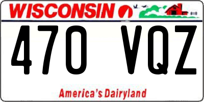 WI license plate 470VQZ