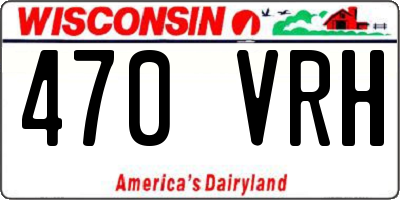 WI license plate 470VRH