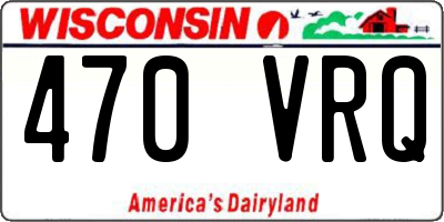WI license plate 470VRQ